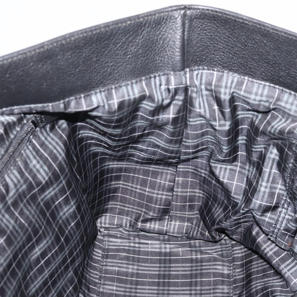 Burberry Black Label Leather, Black, Leather, Tote Bag