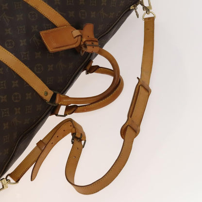Louis Vuitton Keepall Bandouliere Bag Monogram Canvas, BROWN, CANVAS, Travel bag