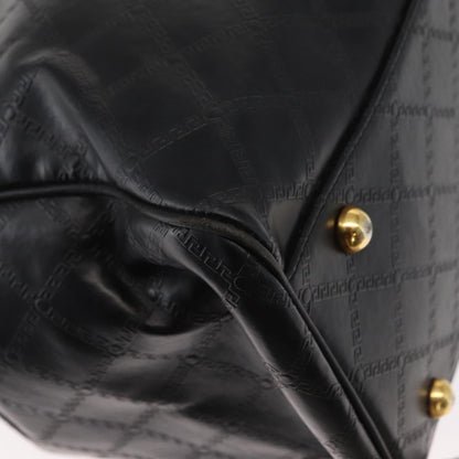 Versace Vintage Sun Duffle Embossed Leather, Yellow, Leather, Handbag