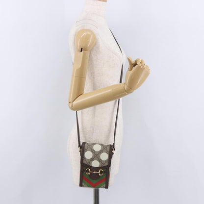 Gucci Horsebit 1955 Printed GG Coated Canvas, Beige, Canvas, Crossbody Bag