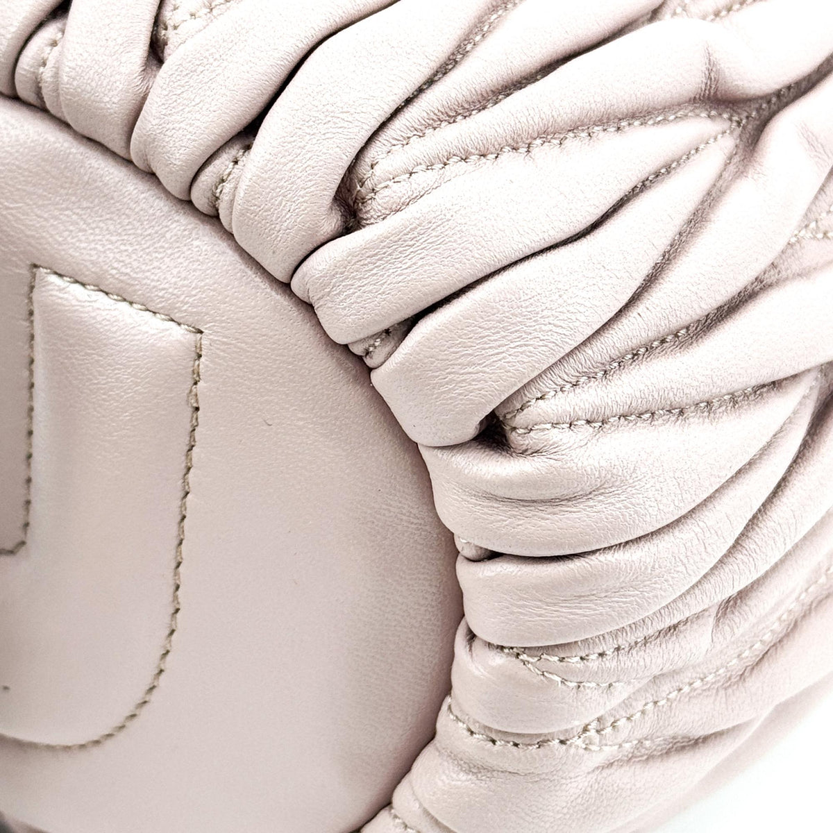 Miu Miu Drawstring Bucket Matelasse Leather, Pink, Leather, Handbag