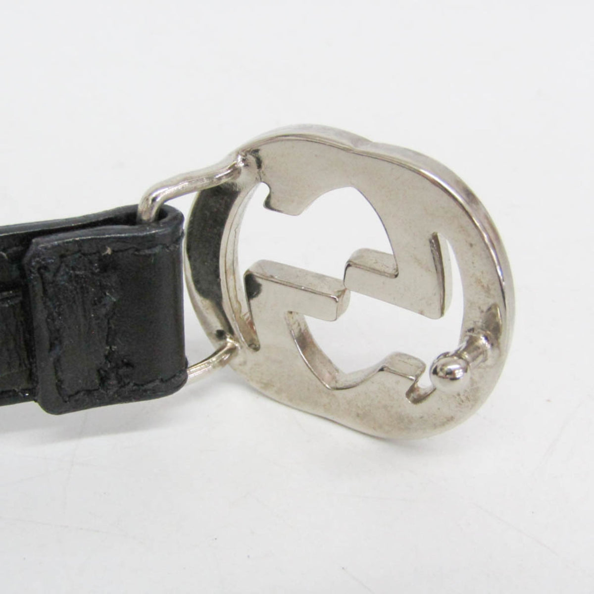 Gucci Interlocking G Belt (Outlet) Leather, Black, Leather, Belt