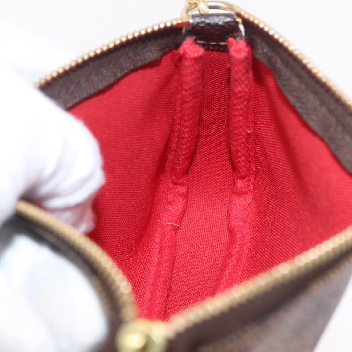 Louis Vuitton Pochette Accessoires Damier, Brown, Canvas, Clutch