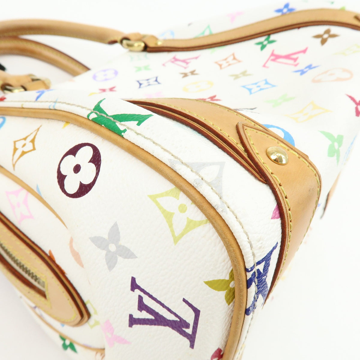 Louis Vuitton Priscilla Monogram Multicolor, White, Canvas, Handbag
