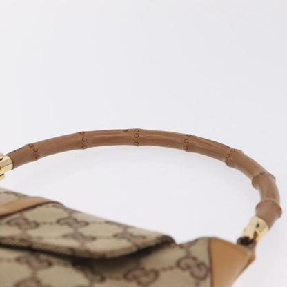 Gucci Bamboo Jackie Canvas, Beige, Canvas, Handbag