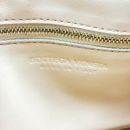 Bottega Veneta Cassette Maxi Intrecciato Leather, Beige, Leather, Crossbody Bag