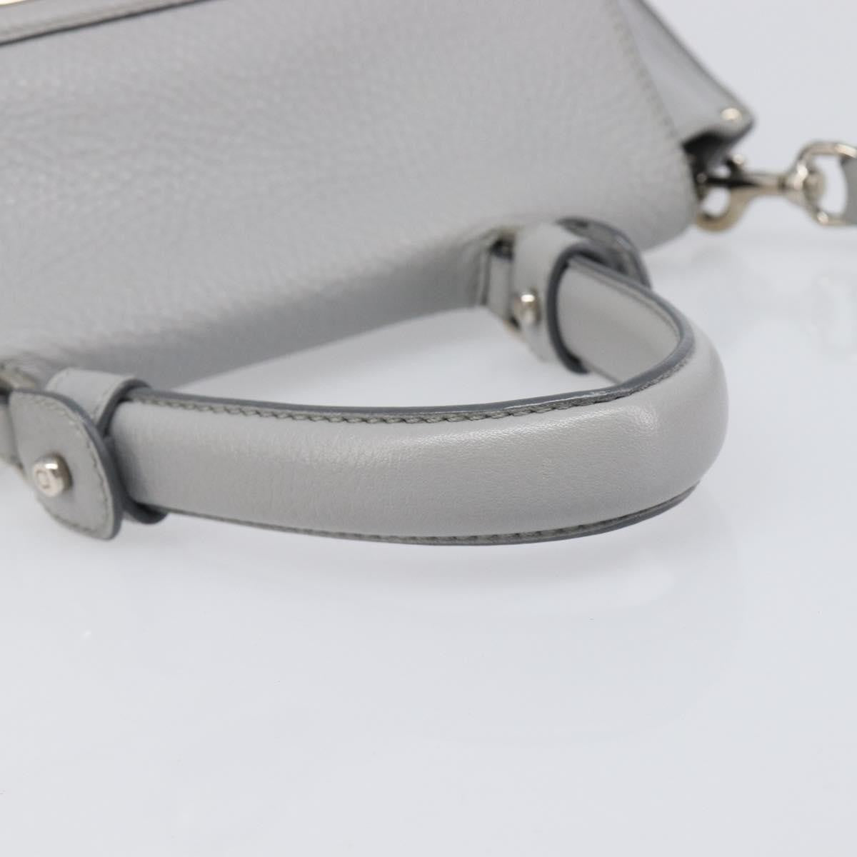 Salvatore Ferragamo Sofia Satchel Leather, Gray, Leather, Handbag