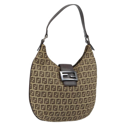 Fendi Mamma Baguette Zucca canvas, BROWN, CANVAS, Handbag