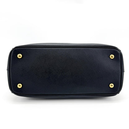 Prada Galleria  Strap Leather, Black, Leather, Handbag