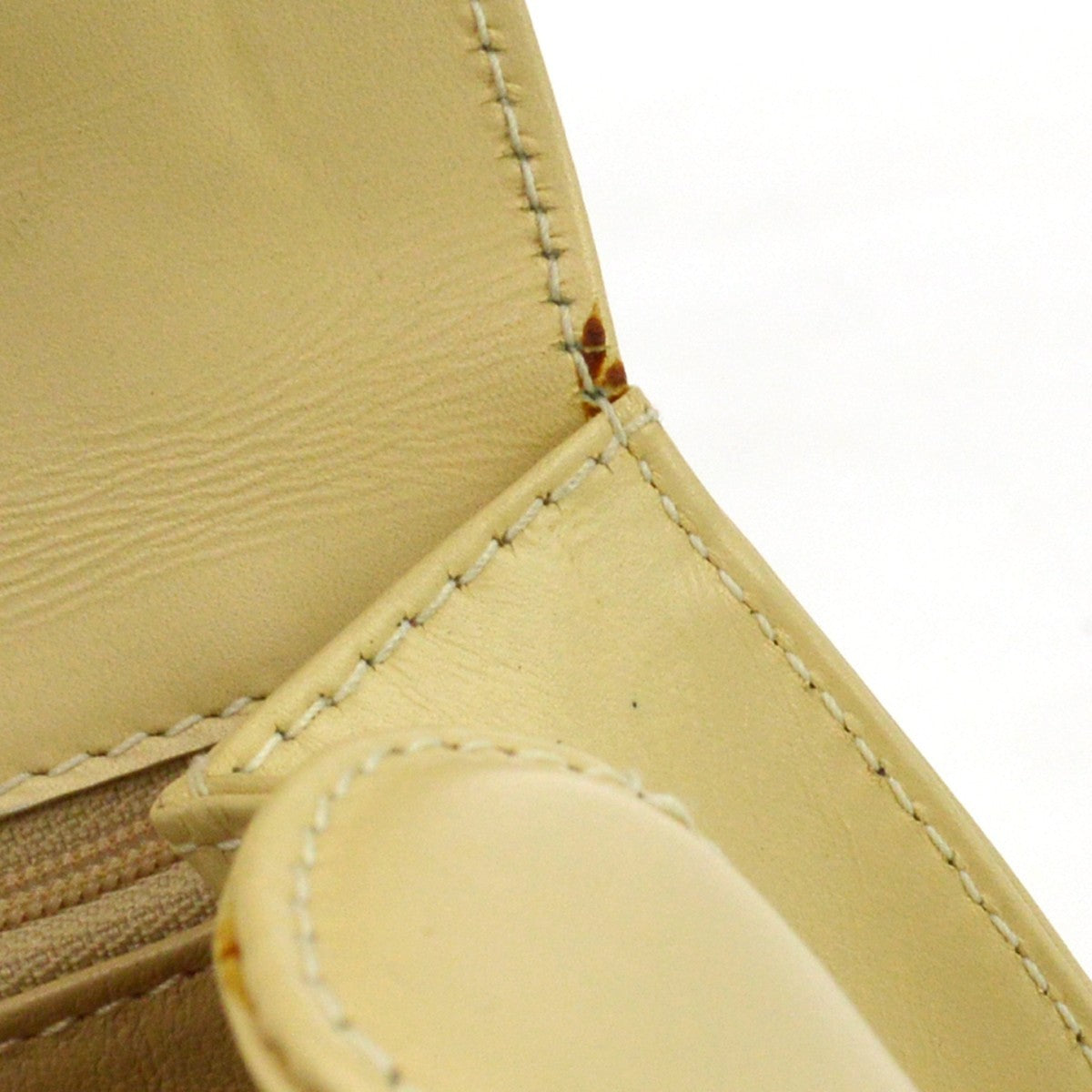 Gucci Vintage Bamboo Top Handle Leather, Beige, Leather, Handbag