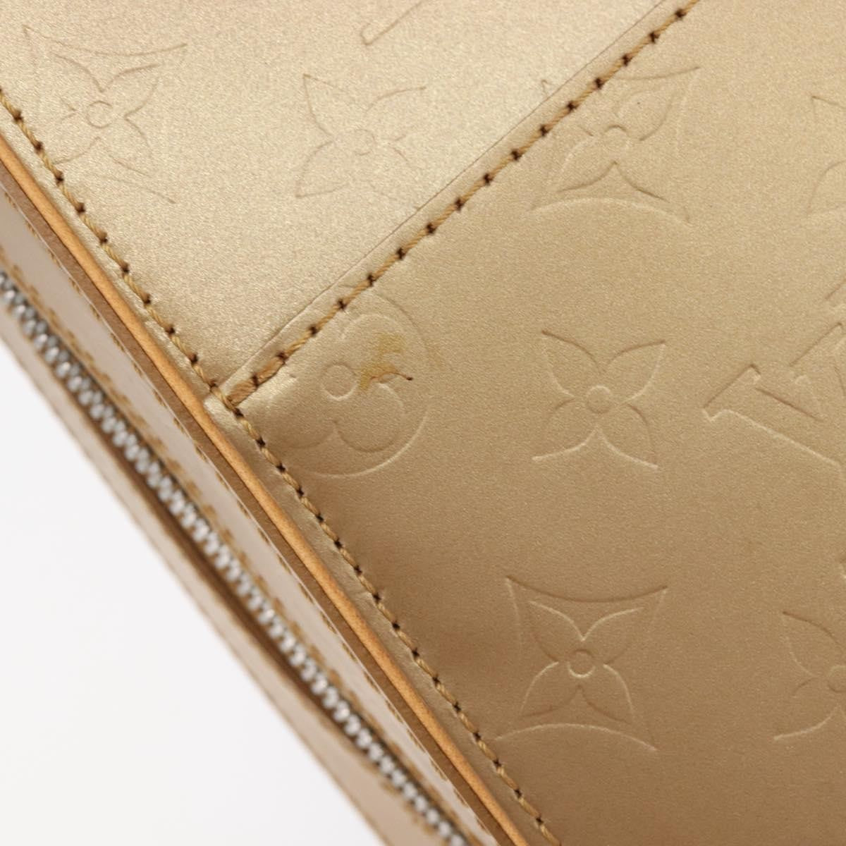 Louis Vuitton Mat Malden Monogram Vernis, Beige, Canvas, Handbag