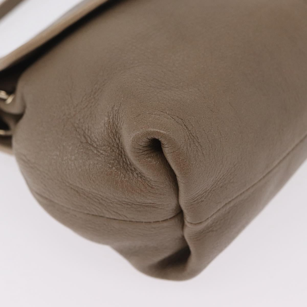 Chloe Lily Leather, Beige, Leather, Shoulder Bag