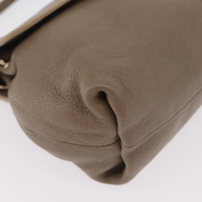 Chloe Lily Leather, Beige, Leather, Shoulder Bag