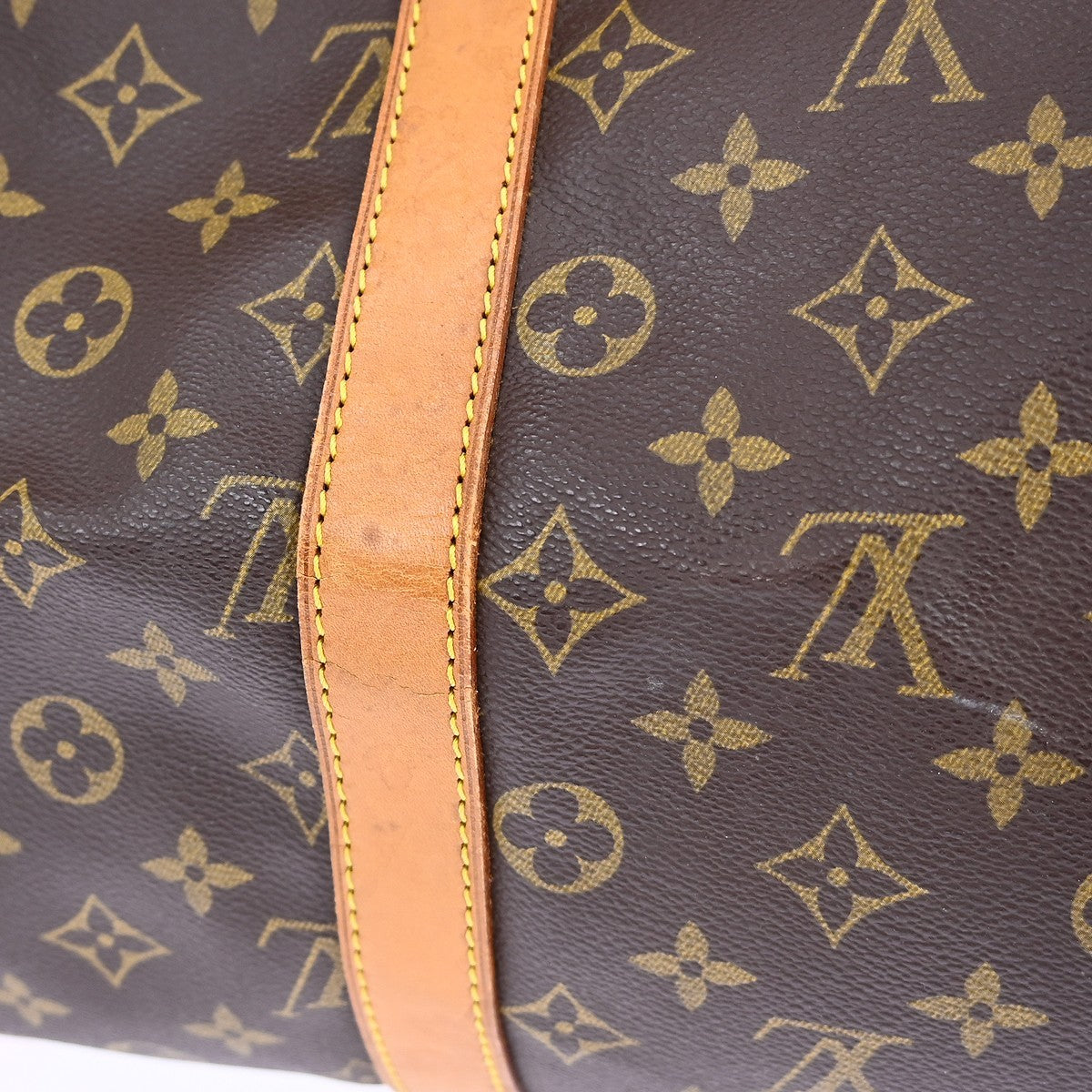 Louis Vuitton Keepall Bandoulière Monogram, Brown, Canvas, Travel Bag