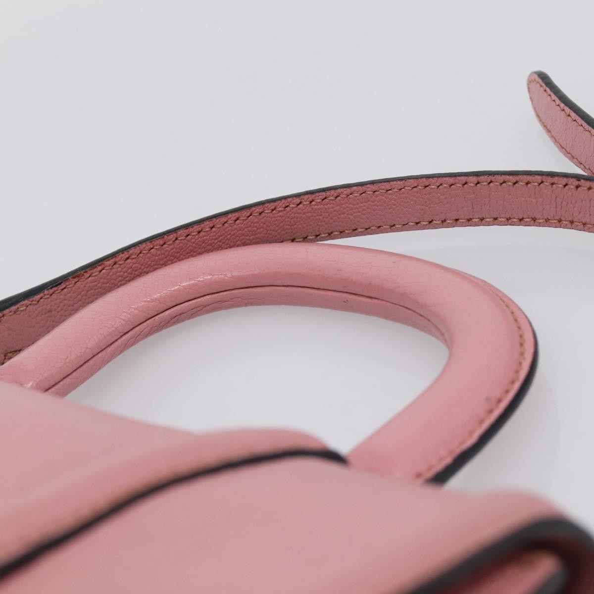 Miu Miu Beau Top Handle Leather, Pink, Leather, Handbag