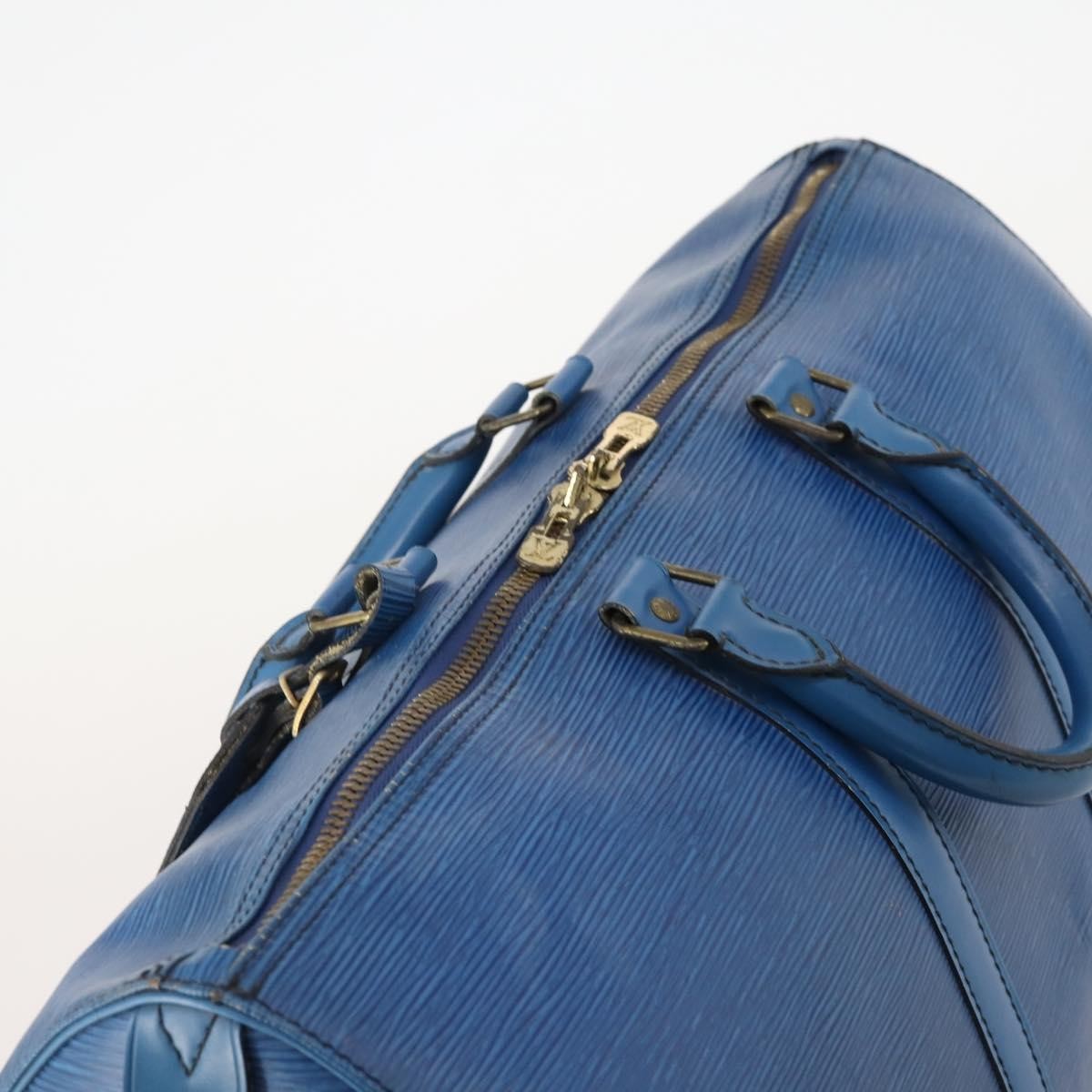 Louis Vuitton Keepall Epi Leather, Blue, Leather, Travel Bag