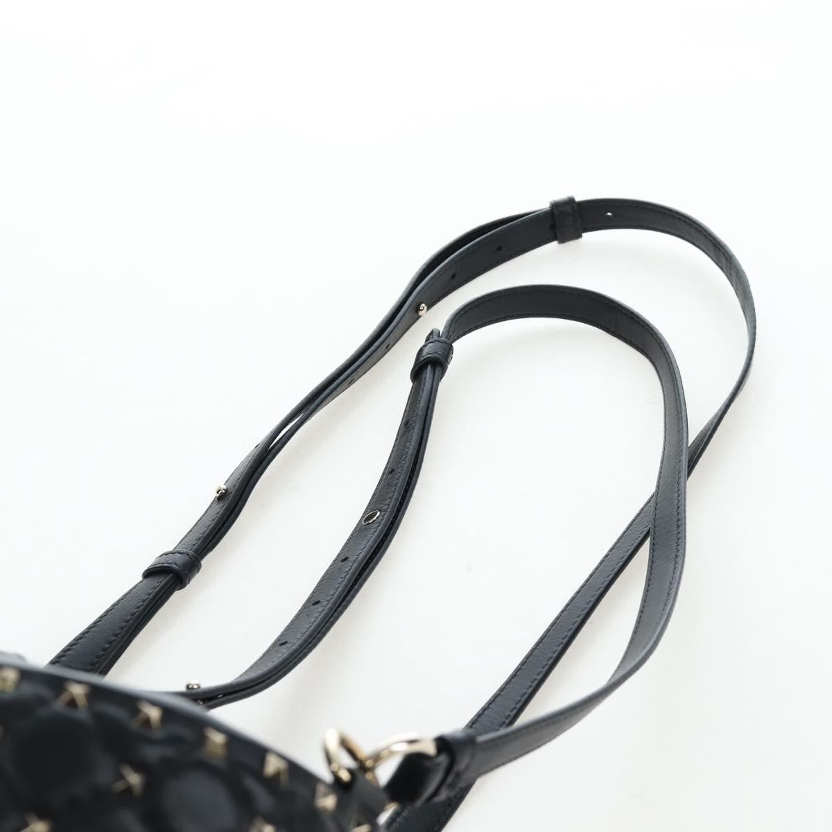 Valentino Garavani Rockstud Spike Quilted Leather, Black, Leather, Backpack
