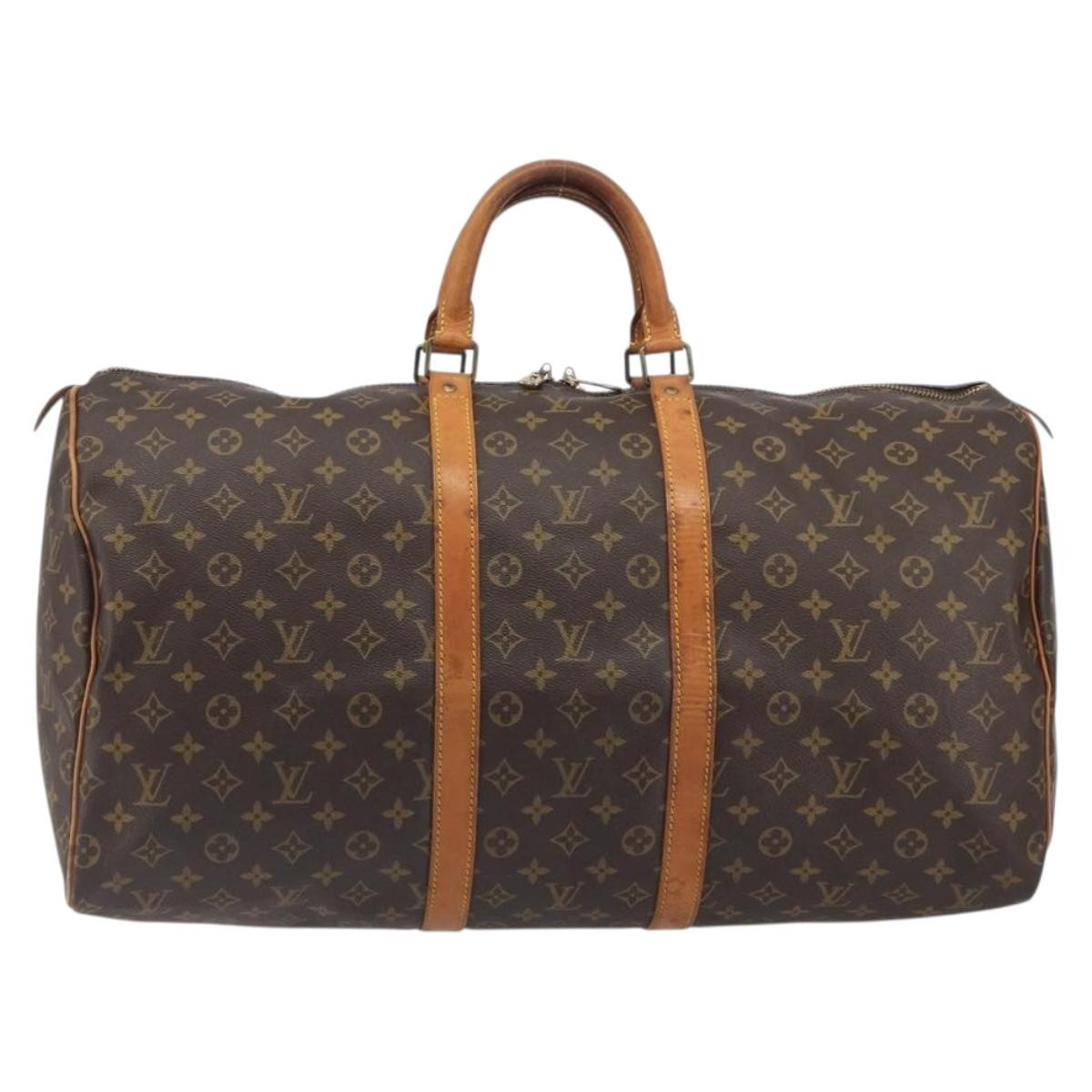 Louis Vuitton Keepall Monogram Canvas, Brown, Canvas, Travel Bag