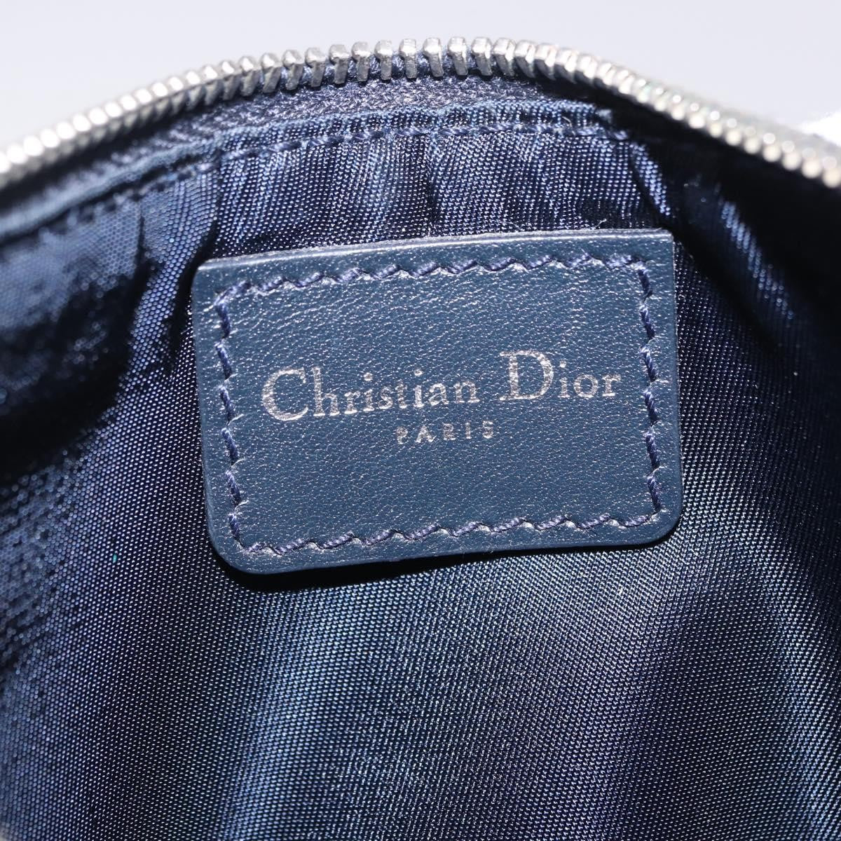 Christian Dior A5 Pouch Oblique Canvas, Navy, Canvas, Clutch