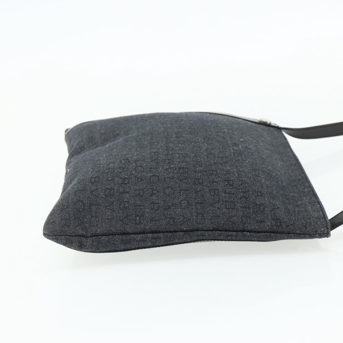 Bvlgari Logomania Canvas, Blue, Canvas, Shoulder Bag