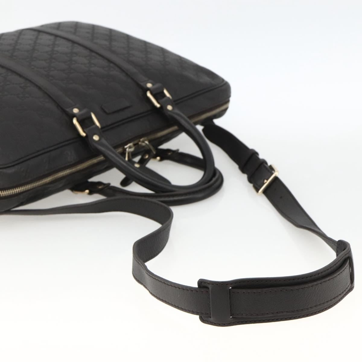 Gucci Convertible Guccissima Leather, Black, Leather, Briefcase
