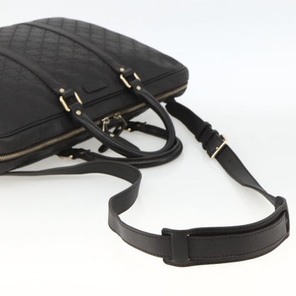 Gucci Convertible Guccissima Leather, Black, Leather, Briefcase