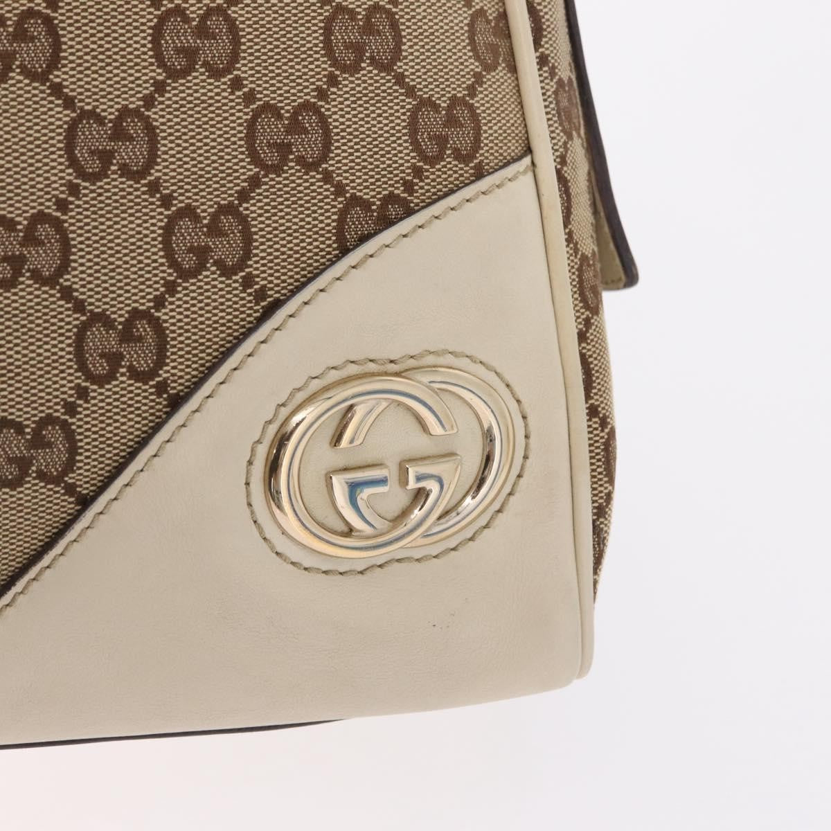 Gucci New Britt Boston GG Canvas, Beige, Canvas, Handbag