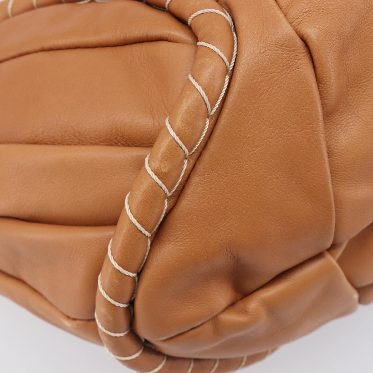 Celine Shoulder Leather, Brown, Leather, Shoulder Bag