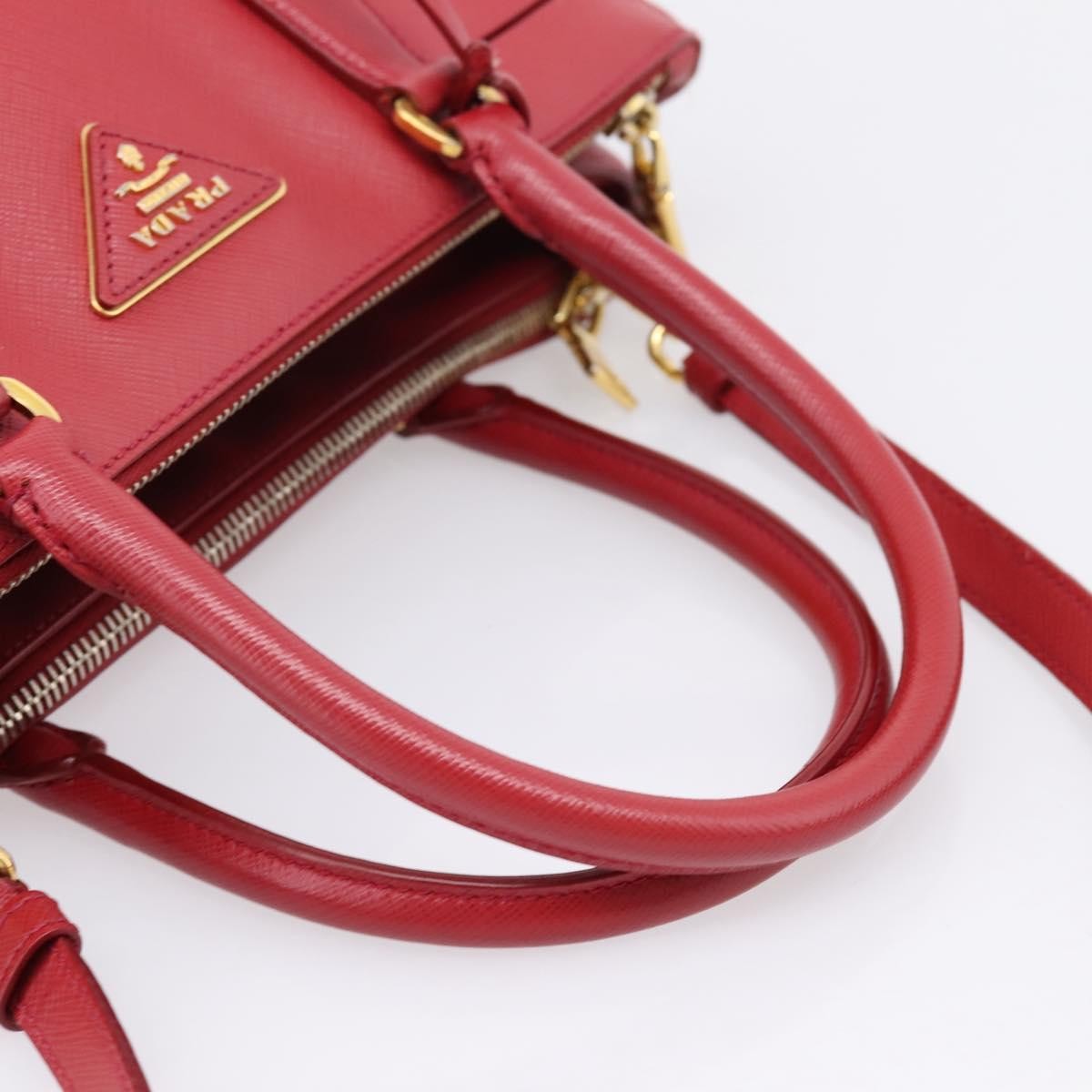 Prada Galleria  Strap Leather, Red, Leather, Handbag