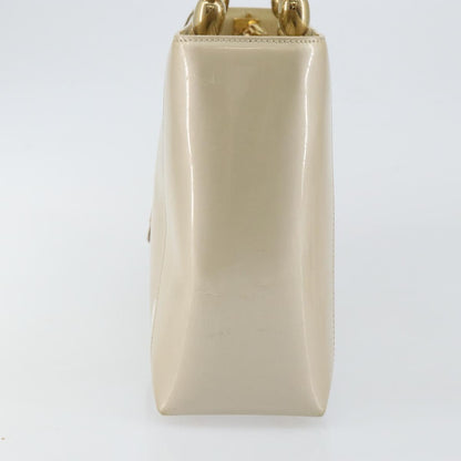 Christian Dior Diorissimo Tote Patent leather, BEIGE, LEATHER, Tote bag