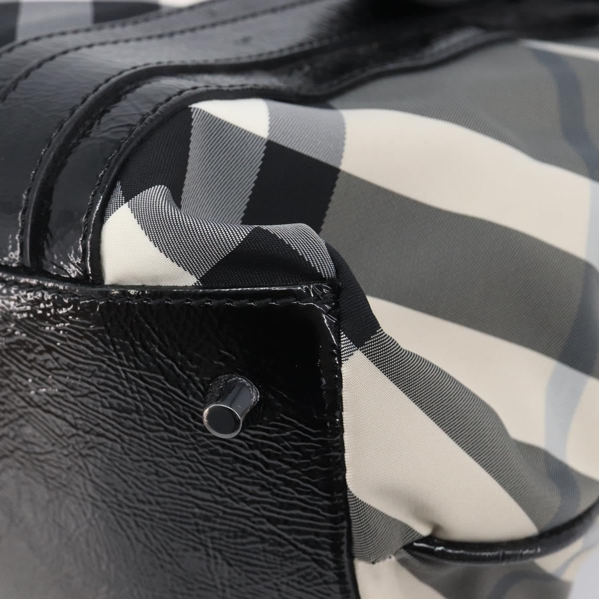 Burberry Nova Check Tote canvas check pattern, Black, Nylon, Handbag