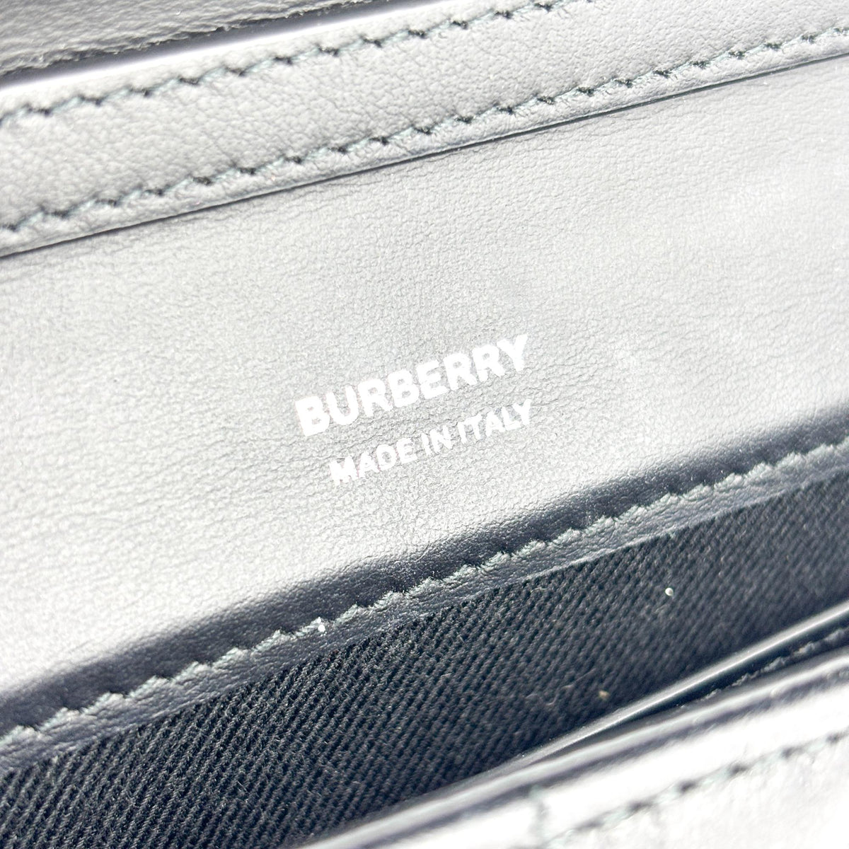 Burberry Lola Quilted Lambskin, Navy, Leather, Shoulder Bag