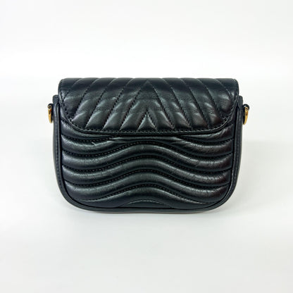 Louis Vuitton New Wave Chain Bag Quilted Leather, Black, Leather, Handbag