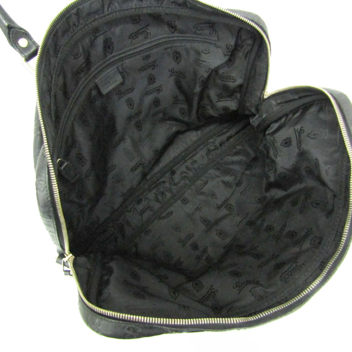 Gucci Convertible Guccissima Leather, Black, Leather, Briefcase
