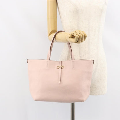 Salvatore Ferragamo Gancini Tote Leather, Pink, Leather, Tote Bag