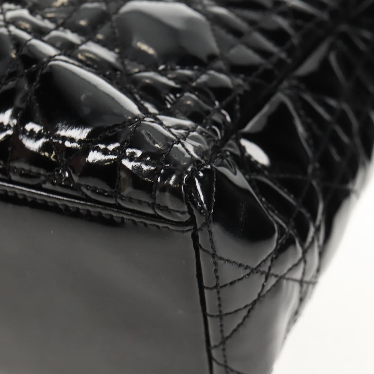 Christian Dior Lady Dior Bag Patent, BLACK, PATENT_LEATHER, Handbag