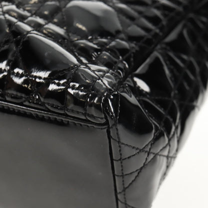 Christian Dior Lady Dior Bag Patent, BLACK, PATENT_LEATHER, Handbag