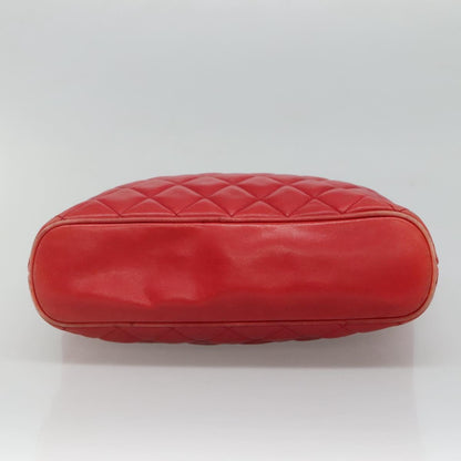 Chanel Chanel vintage cc chain leather, RED, LEATHER, Shoulder bag
