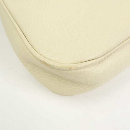 Gucci Soho Chain Leather, White, Leather, Crossbody Bag
