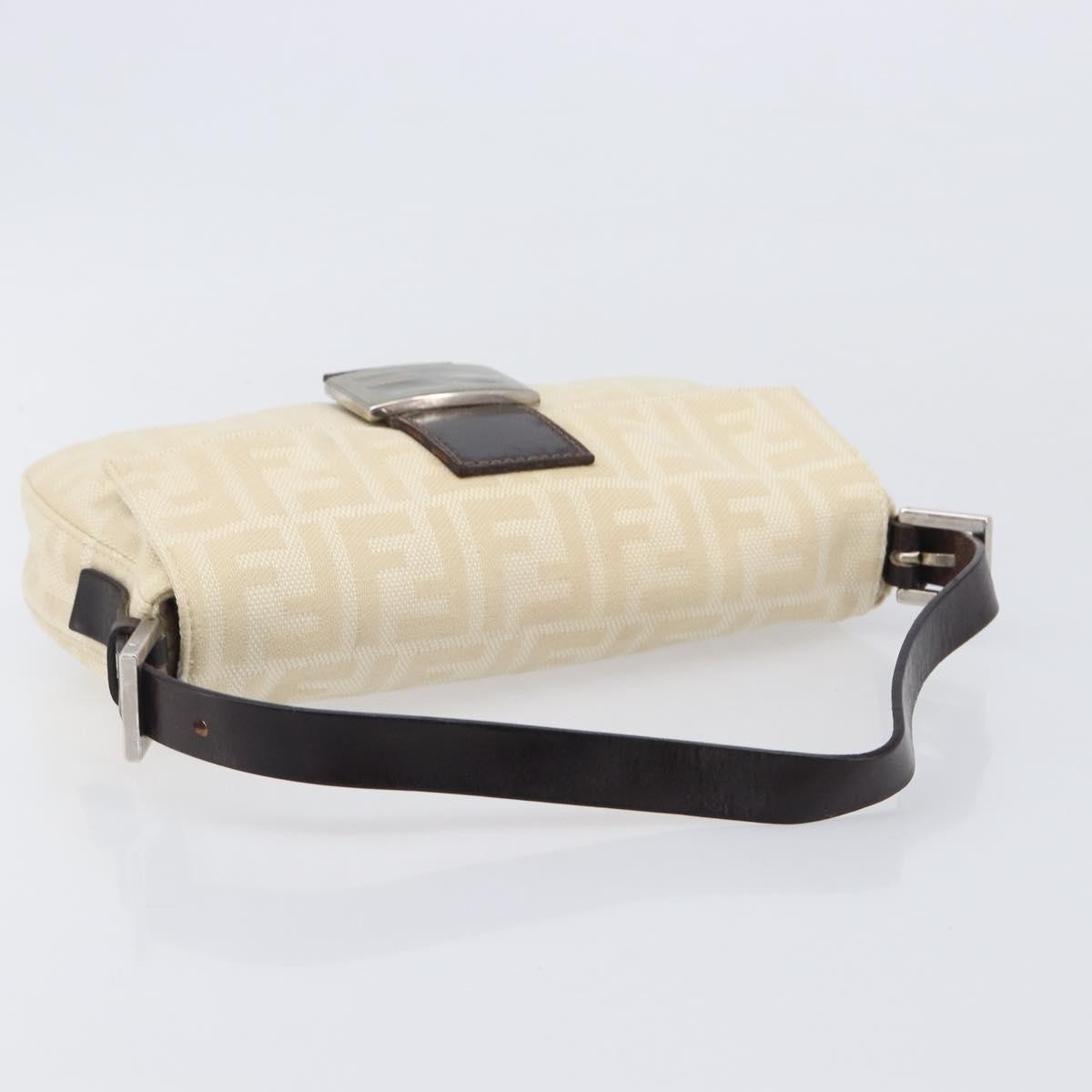 Fendi Baguette Zucca Canvas, Beige, Canvas, Handbag