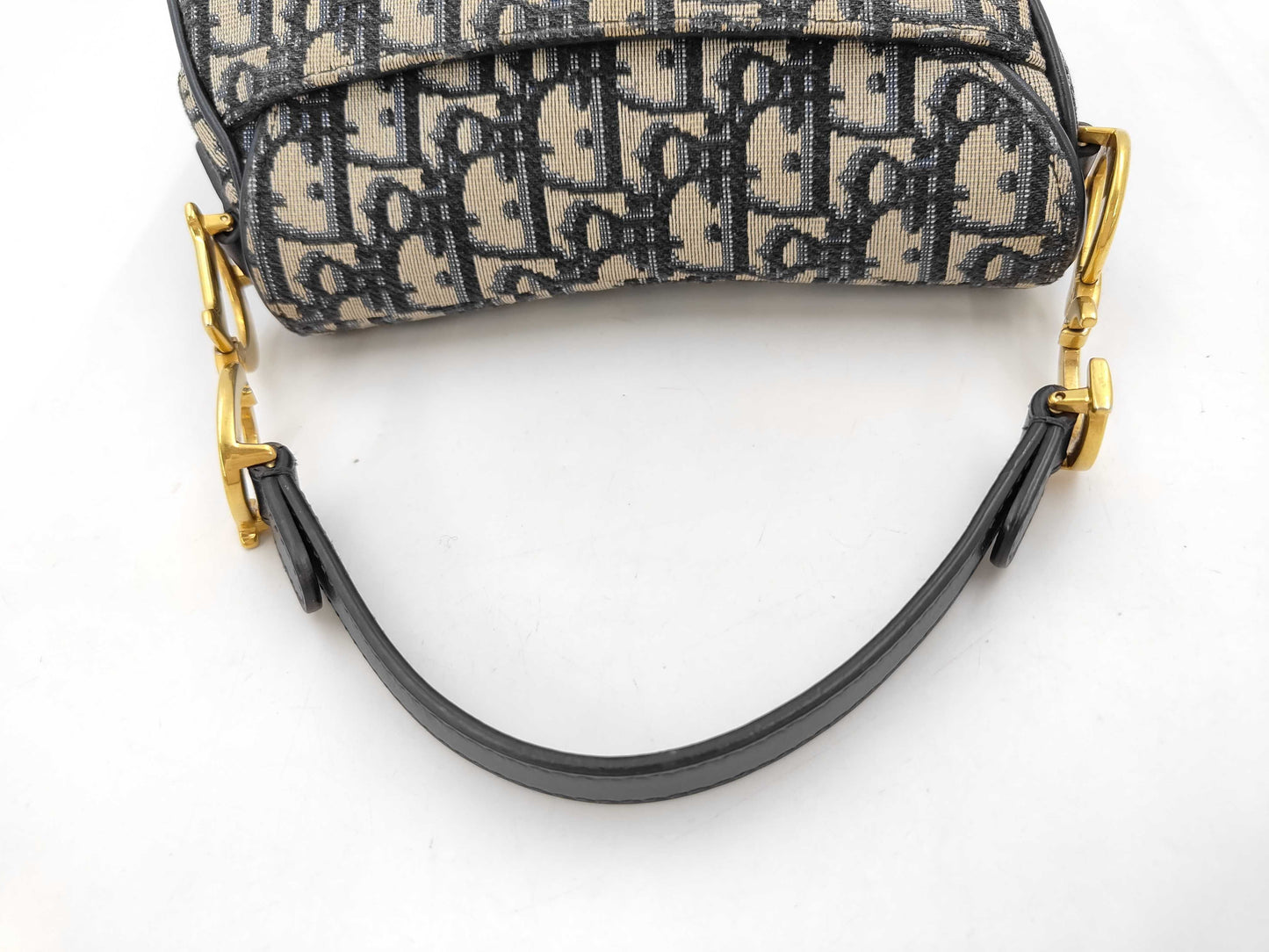 Christian Dior Saddle Oblique Canvas, Beige, Canvas, Handbag