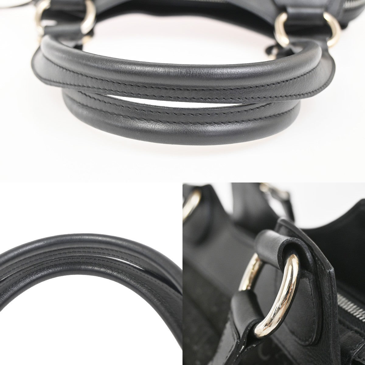 Celine C Macadam Suede, Black, Suede, Handbag