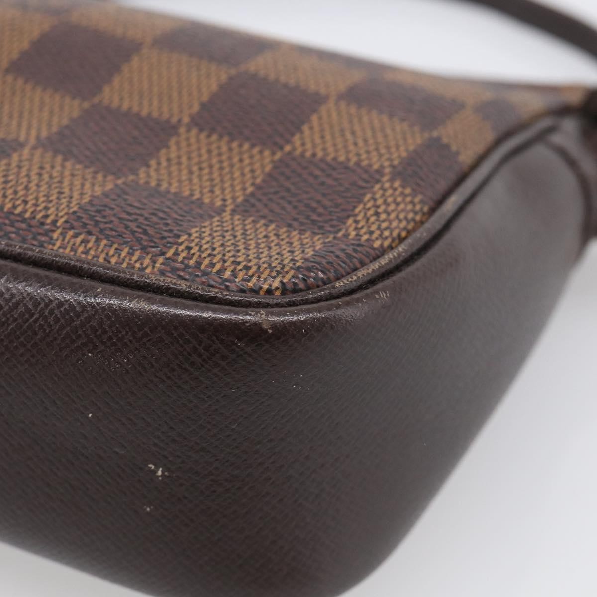 Louis Vuitton Trousse Make Up Damier, Brown, Canvas, Clutch