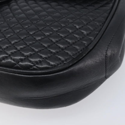 Bally Vintage Quilted Leather, Black, Leather, Shoulder Bag
