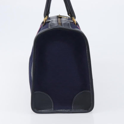 Gucci Vintage Web Boston GG Canvas, Navy, Canvas, Handbag