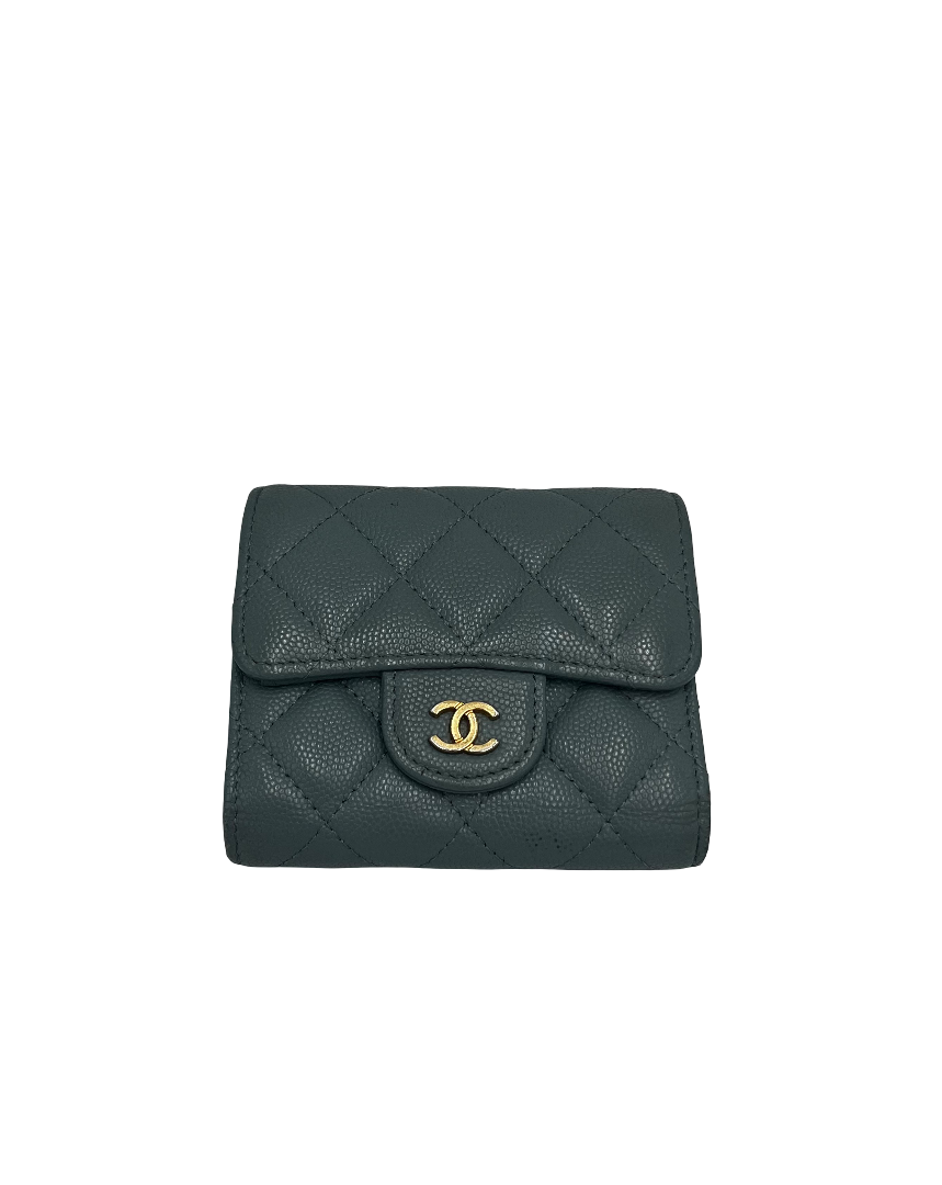 Chanel Coco Boy Flap Wallet Quilted Aged Calfskin, Black, Calfskin, Wallet