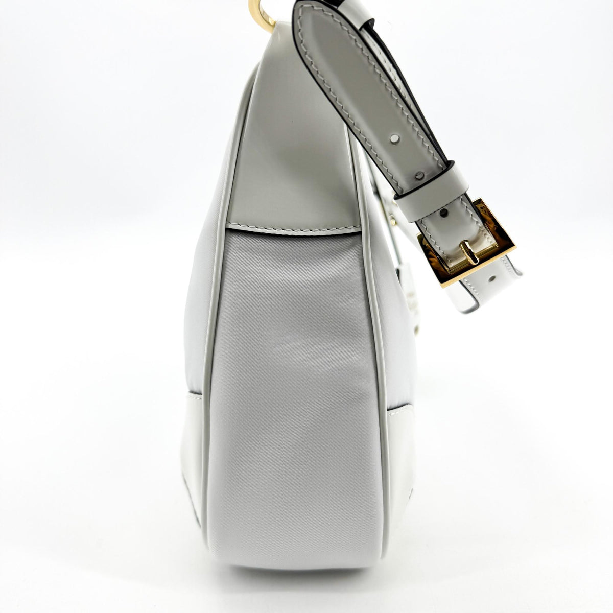 Prada Re-Edition 2004 Nylon and Leather, White, Nylon, Shoulder Bag