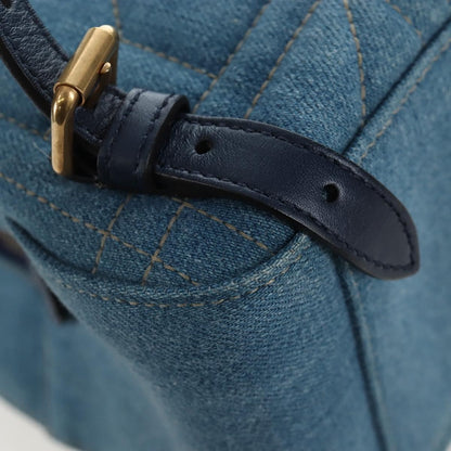 Gucci Pearly GG Marmont Embellished Matelasse Denim, Blue, Denim, Backpack