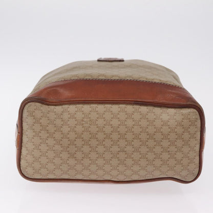 Celine Macadam Shoulder Canvas, Beige, Canvas, Crossbody Bag