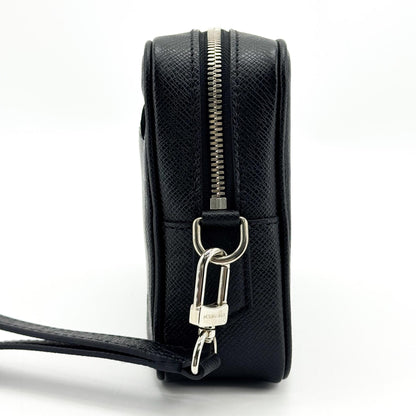 Louis Vuitton Kasai Clutch Taiga Leather, Black, Leather, Clutch